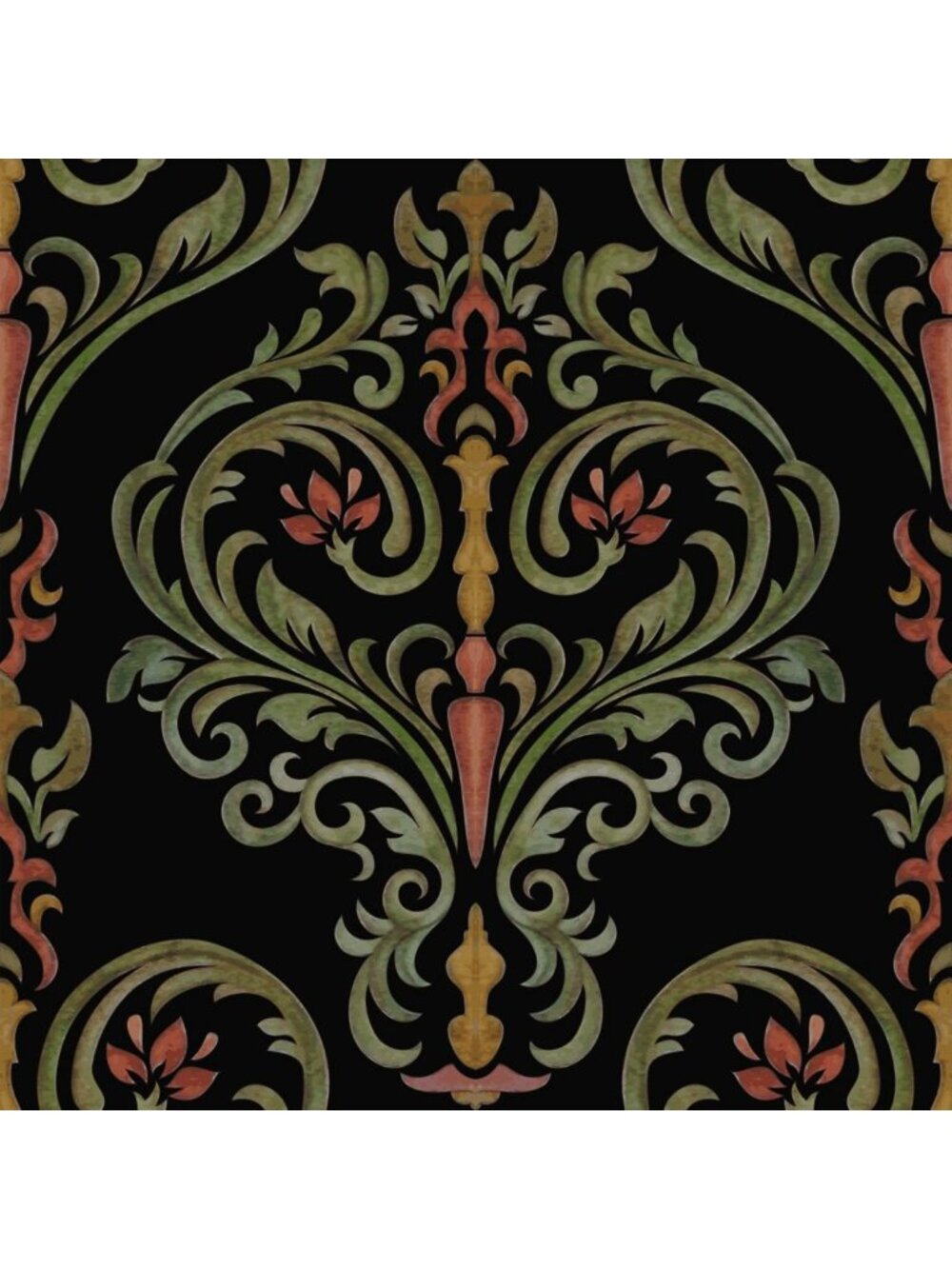 Vintage Boho Floral Peel and Stick Wallpaper - Removable Botanical Design for